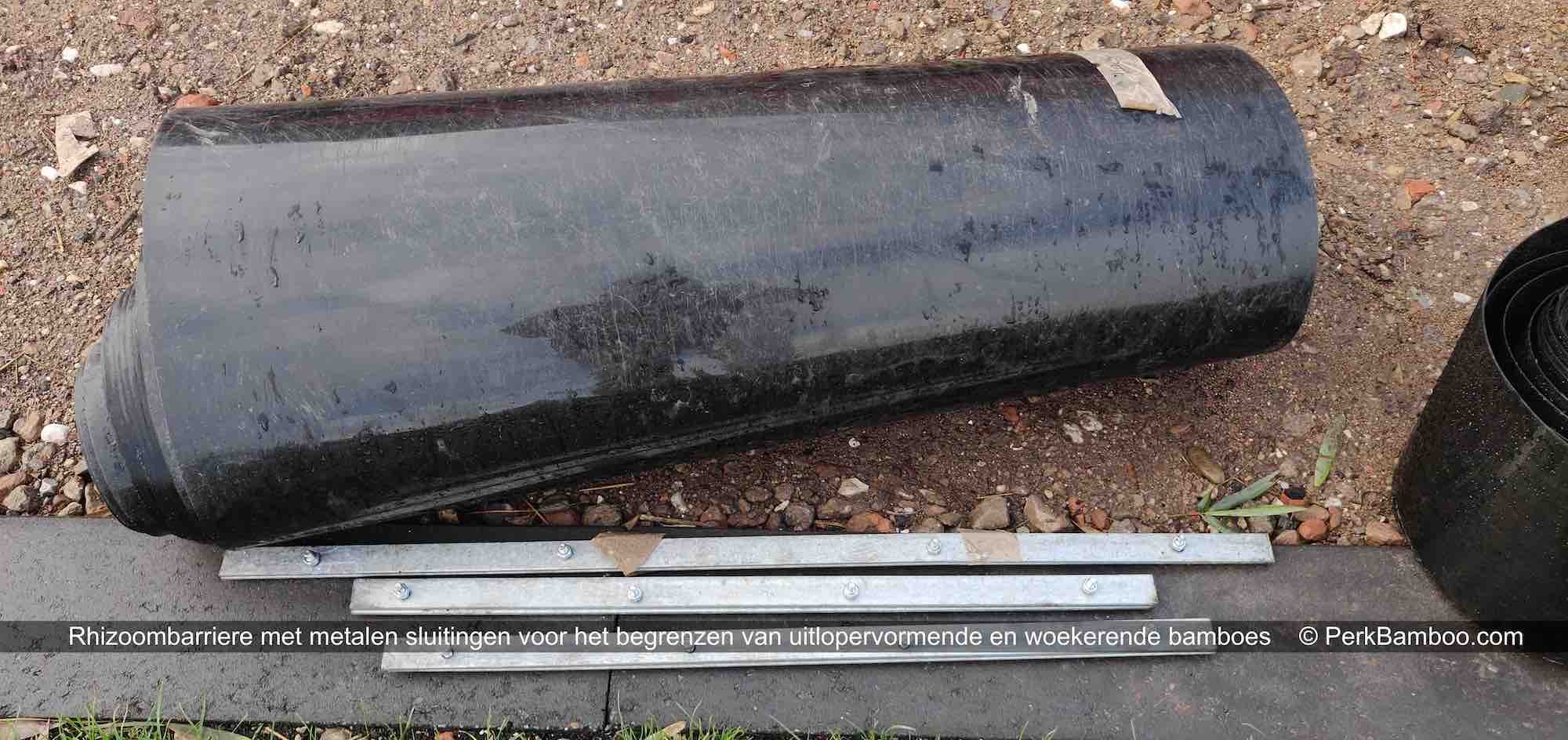 Wortelbegrenzer Rhizoombarriere Wortelscherm Bamboefolie HDPE Randafwerking 3 PerkBamboo com