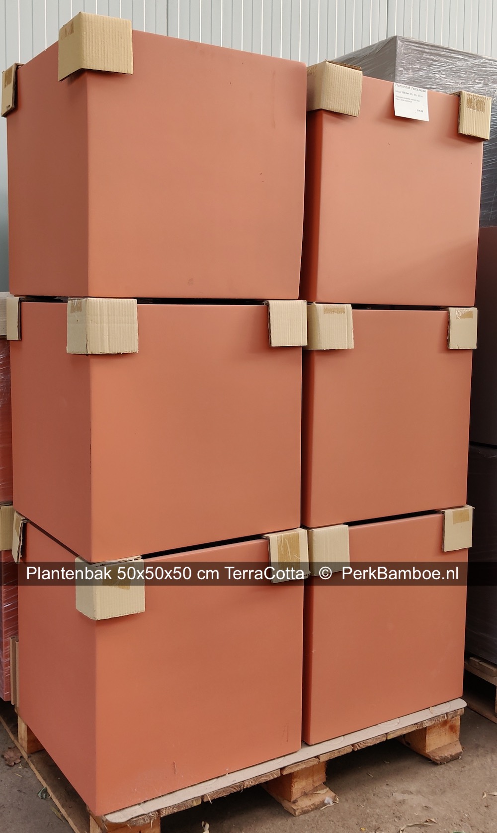 Plantenbak terracotta vierkant kubus 50x50x50 cm PerkBamboe nl kopie
